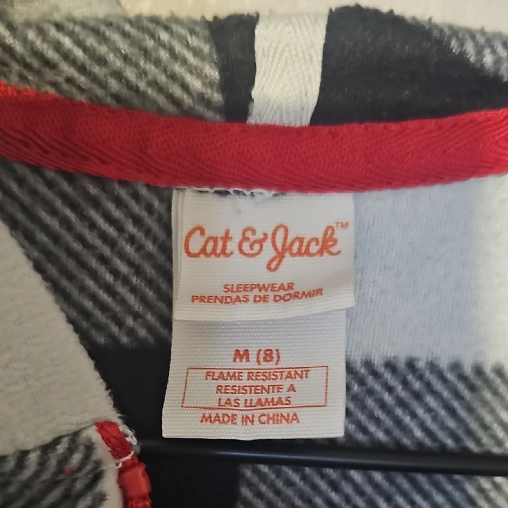 Cat & Jack Red Trim Black and White Sleepwear